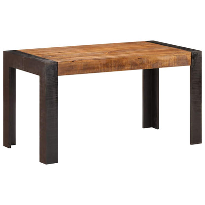 vidaXL Dining Table | Natural wood tone and black | Solid rough mango wood