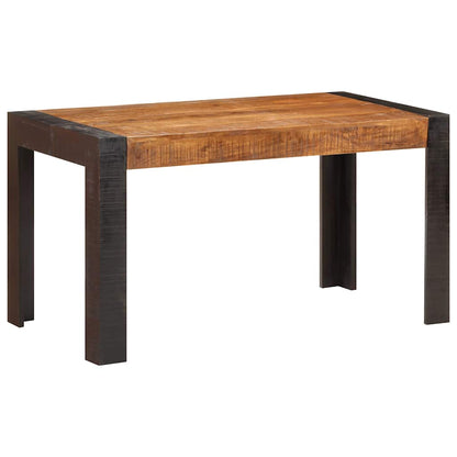 vidaXL Dining Table | Natural wood tone and black | Solid rough mango wood