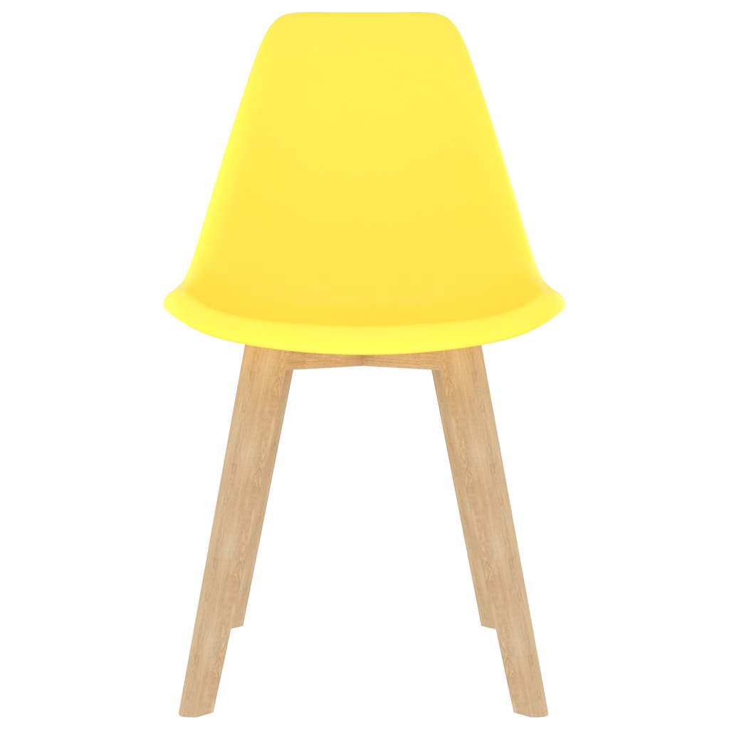 vidaXL Dining Chairs 6 pcs Yellow Plastic