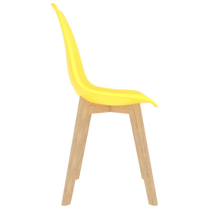 vidaXL Dining Chairs 6 pcs Yellow Plastic