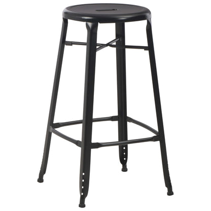 vidaXL Bar Stools 4 pcs Black Steel