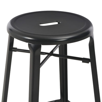 vidaXL Bar Stools 4 pcs Black Steel