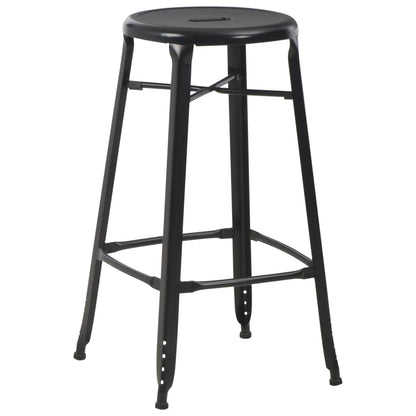 vidaXL Bar Stools 6 pcs Black Steel