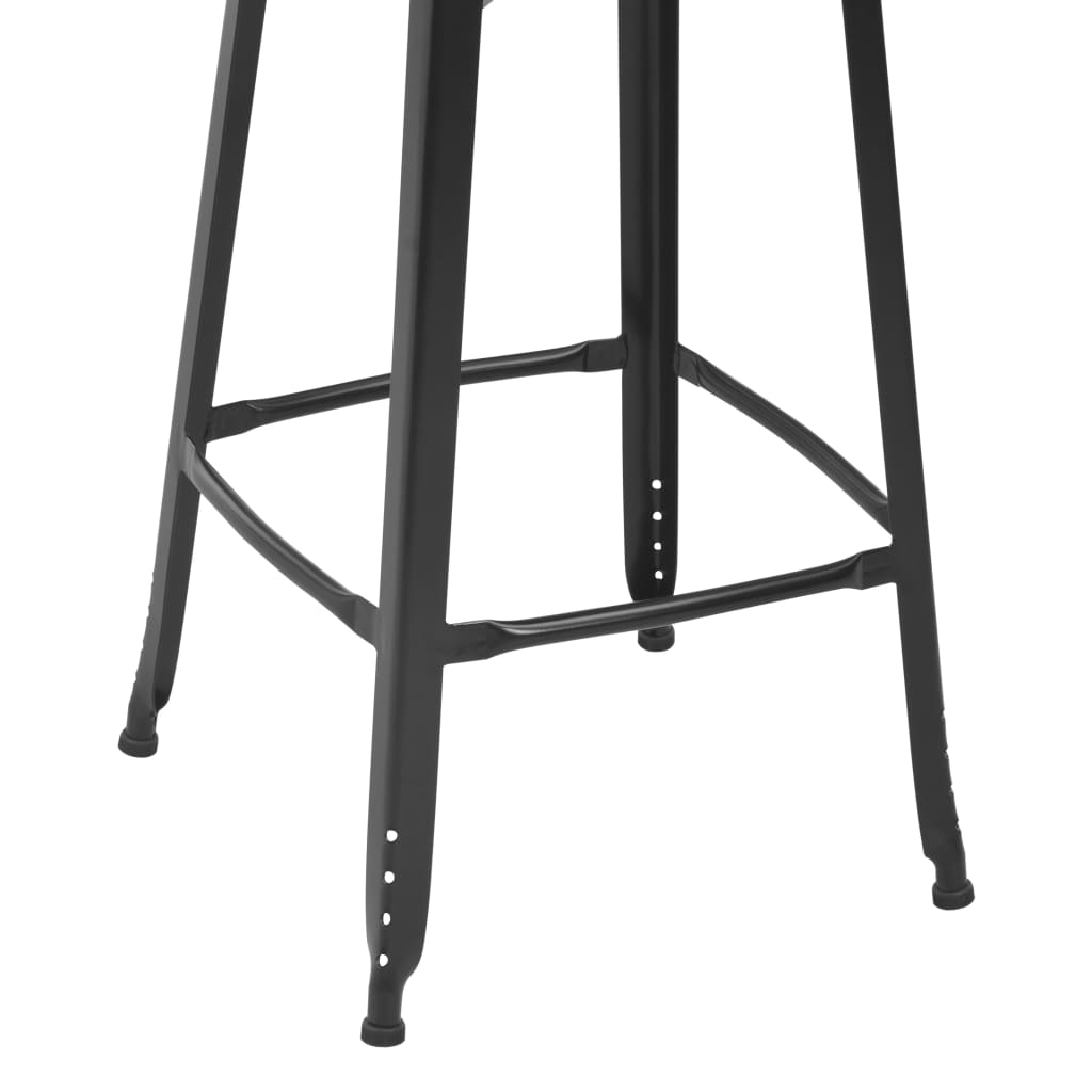 vidaXL Bar Stools 6 pcs Black Steel
