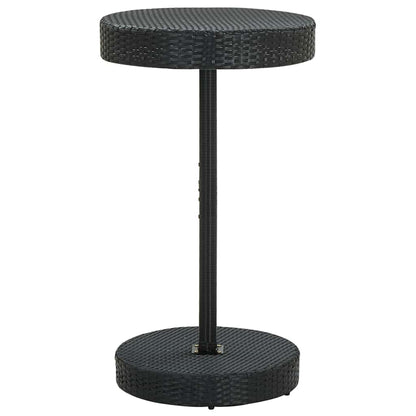 vidaXL Garden Table | Black | PE rattan, Powder-coated steel | Counter Height