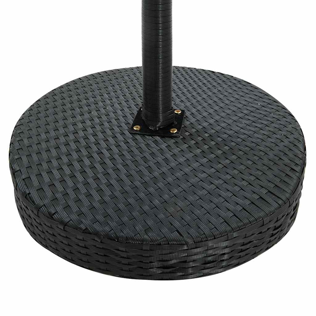 vidaXL Garden Table | Black | PE rattan, Powder-coated steel | Counter Height