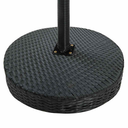 vidaXL Garden Table | Black | PE rattan, Powder-coated steel | Counter Height