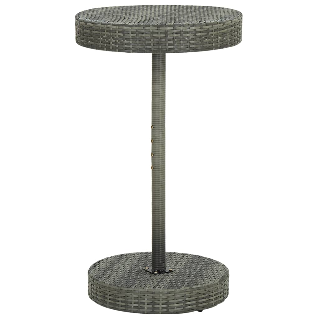 vidaXL Garden Table Grey 60.5x106 cm Poly Rattan