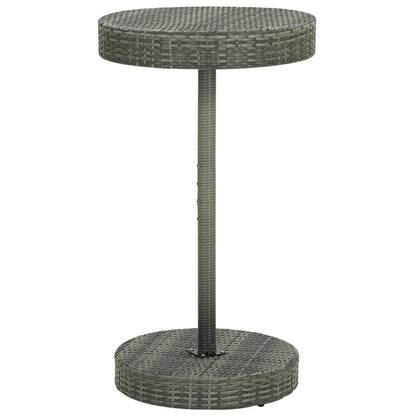 vidaXL Garden Table Grey 60.5x106 cm Poly Rattan
