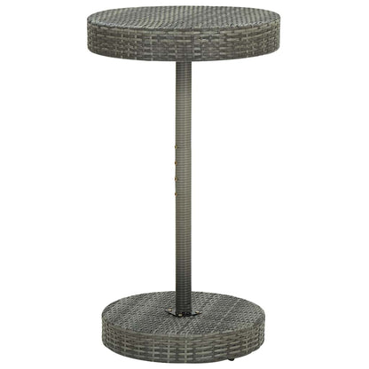 45857 vidaXL Garden Table Grey 60,5x106 cm Poly Rattan