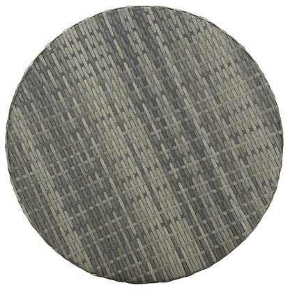 vidaXL Garden Table Grey 60.5x106 cm Poly Rattan