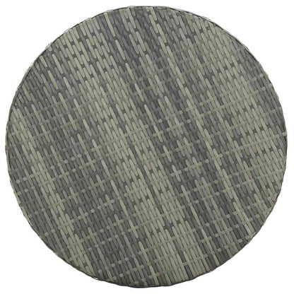 45857 vidaXL Garden Table Grey 60,5x106 cm Poly Rattan