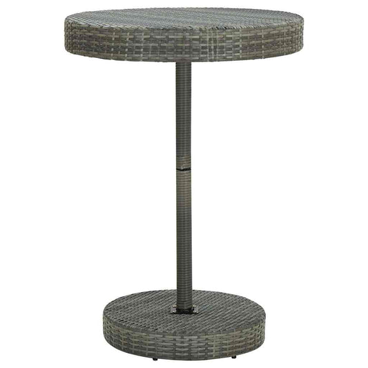45860 vidaXL Garden Table Grey 75,5x106 cm Poly Rattan