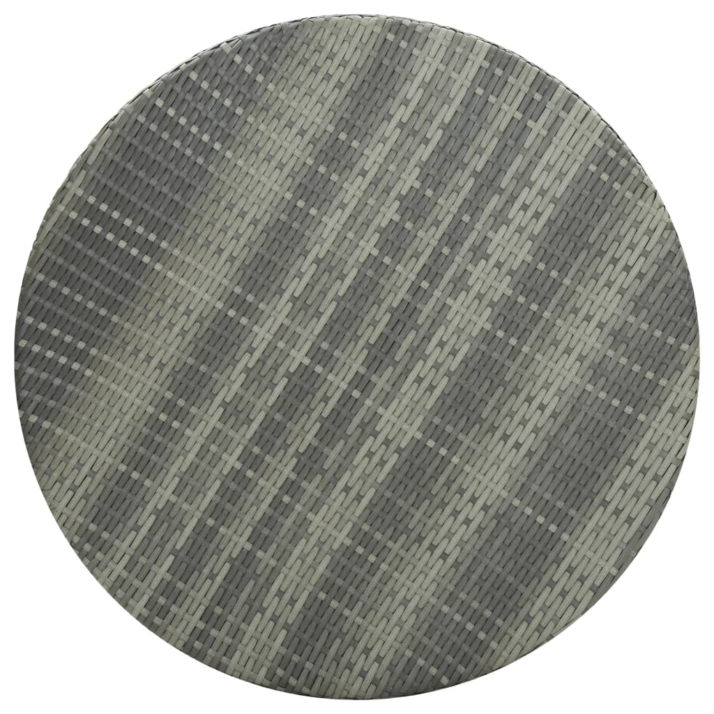 vidaXL Garden Table Grey 75.5x106 cm Poly Rattan