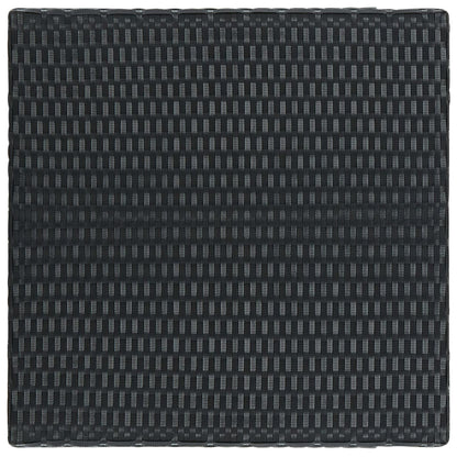 vidaXL Garden Bar Table Black 60.5x60.5x110.5 cm Poly Rattan