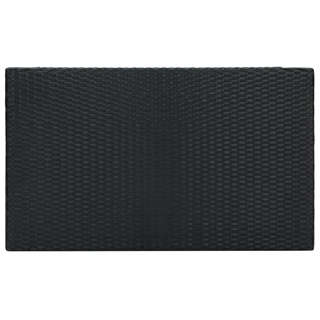 vidaXL Garden Bar Table Black 100x60.5x110.5 cm Poly Rattan