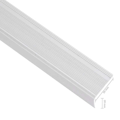 vidaXL Stair Nosings in L-shape 15 pcs Aluminium 90 cm Silver