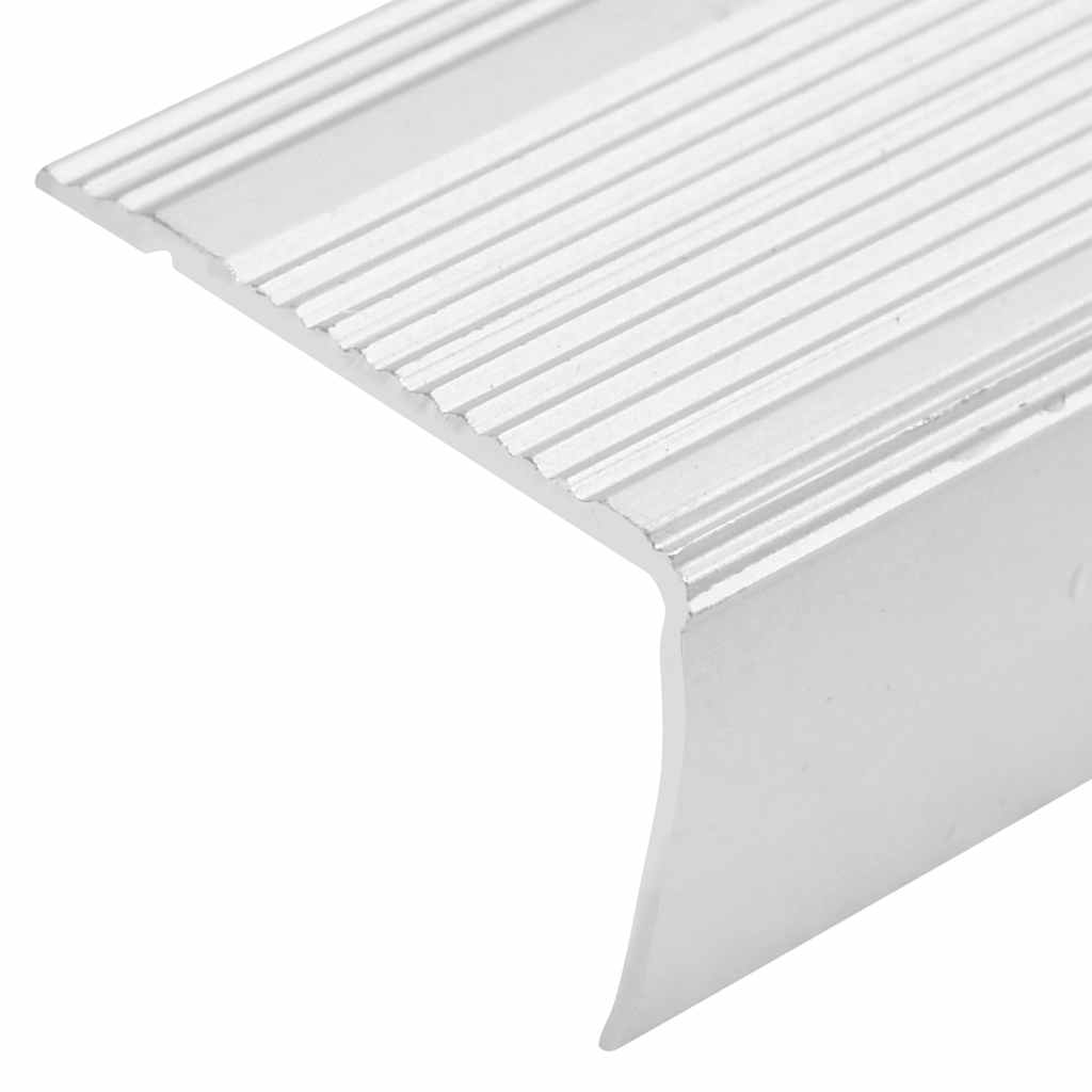 vidaXL Stair Nosings in L-shape 15 pcs Aluminium 90 cm Silver