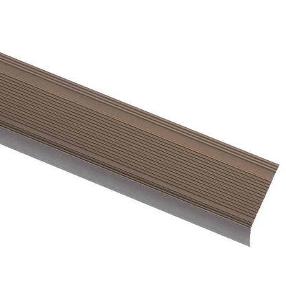 vidaXL Stair Nosings in L-shape 15 pcs Aluminium 90 cm Brown