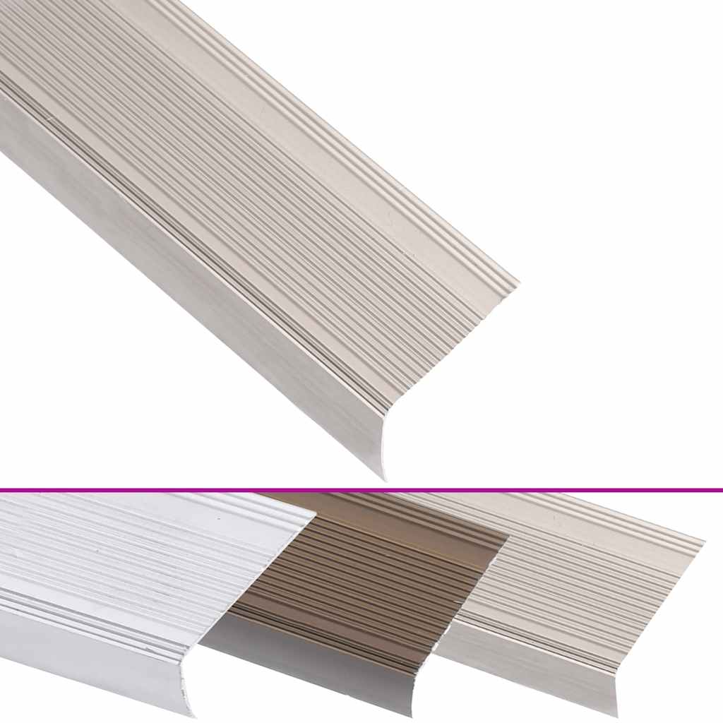 vidaXL Stair Nosings in L-shape 5 pcs Aluminium 90 cm Champagne