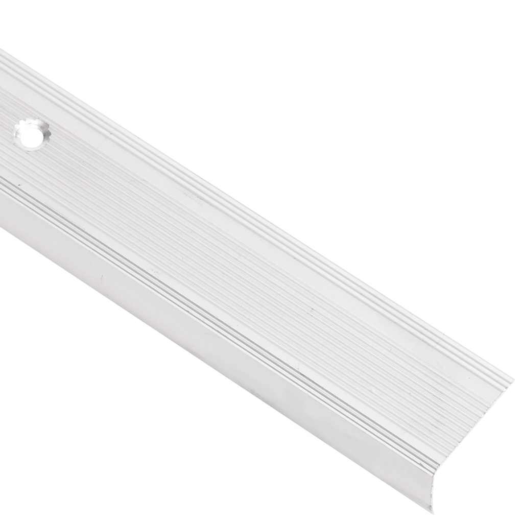 vidaXL Stair Nosings in L-shape 5 pcs Aluminium 100 cm Silver
