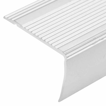 vidaXL Stair Nosings in L-shape 15 pcs Aluminium 100 cm Silver