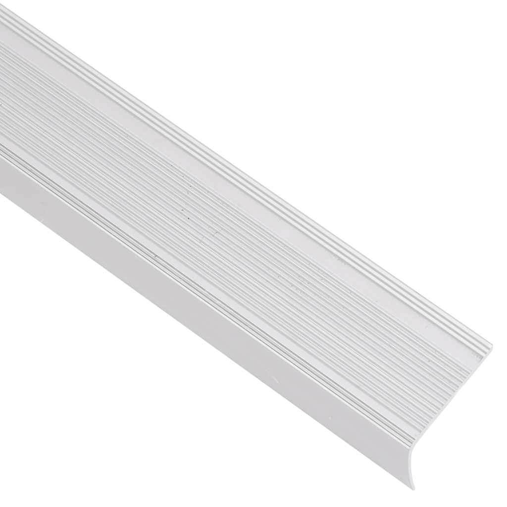 vidaXL Stair Nosings in L-shape 15 pcs Aluminium 100 cm Silver