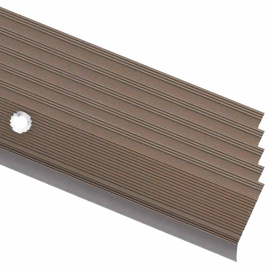 146766 vidaXL Stair Nosings in L-shape 5 pcs Aluminium 100 cm Brown