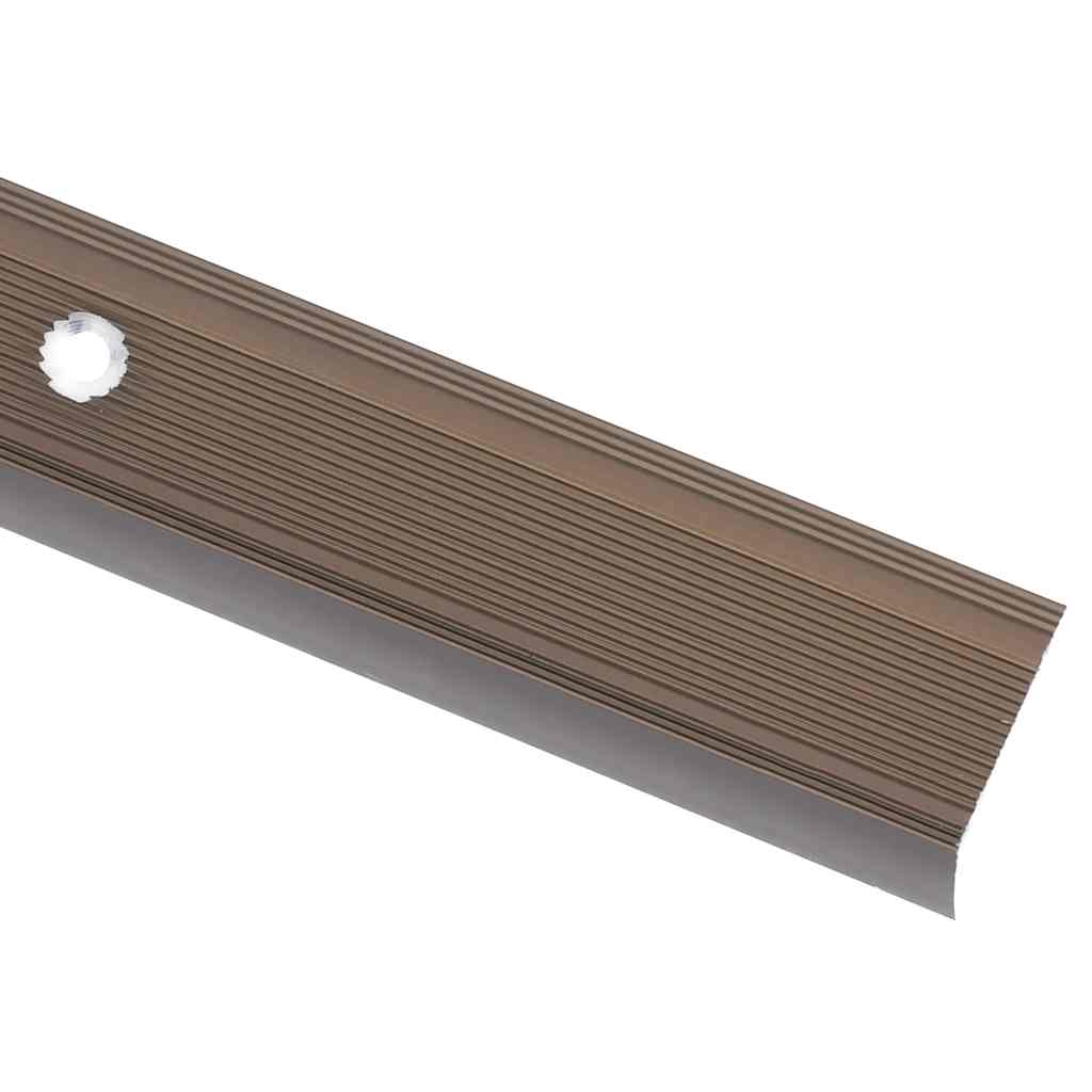 146766 vidaXL Stair Nosings in L-shape 5 pcs Aluminium 100 cm Brown