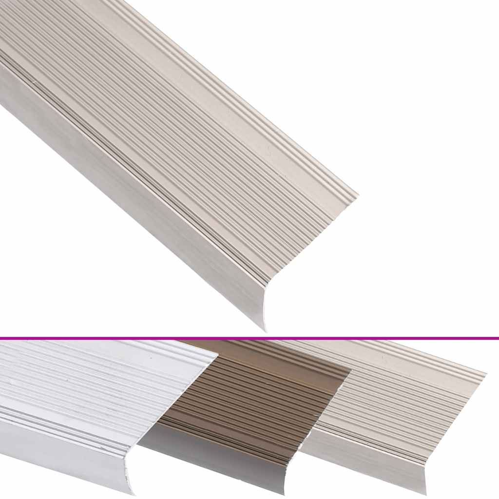 vidaXL Stair Nosings in L-shape 5 pcs Aluminium 100 cm Champagne