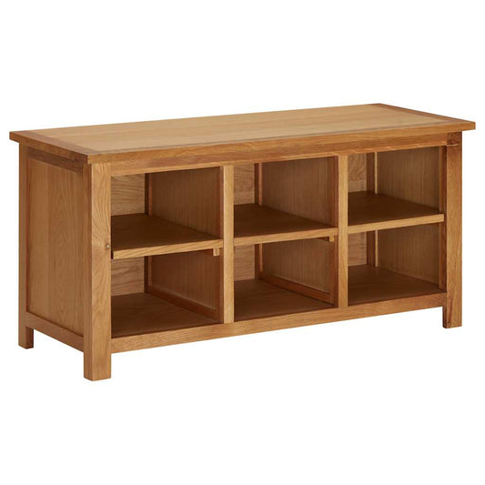 289189 vidaXL Shoe Rack 90x37x45 cm Solid Oak Wood