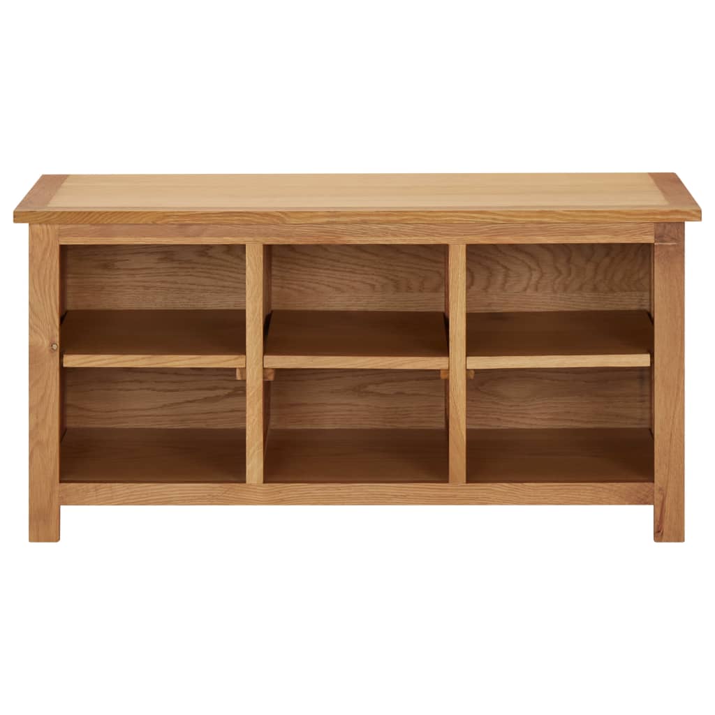 vidaXL Shoe Rack 90x37x45 cm Solid Oak Wood