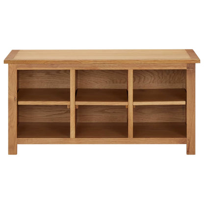 vidaXL Shoe Rack 90x37x45 cm Solid Oak Wood