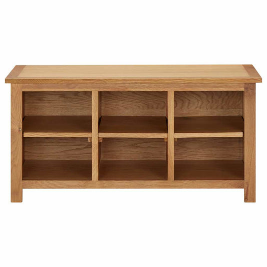 vidaXL Shoe Rack 90x37x45 cm Solid Oak Wood