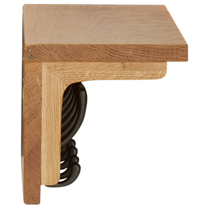 vidaXL Coat Rack 60x16x16 cm Solid Oak Wood