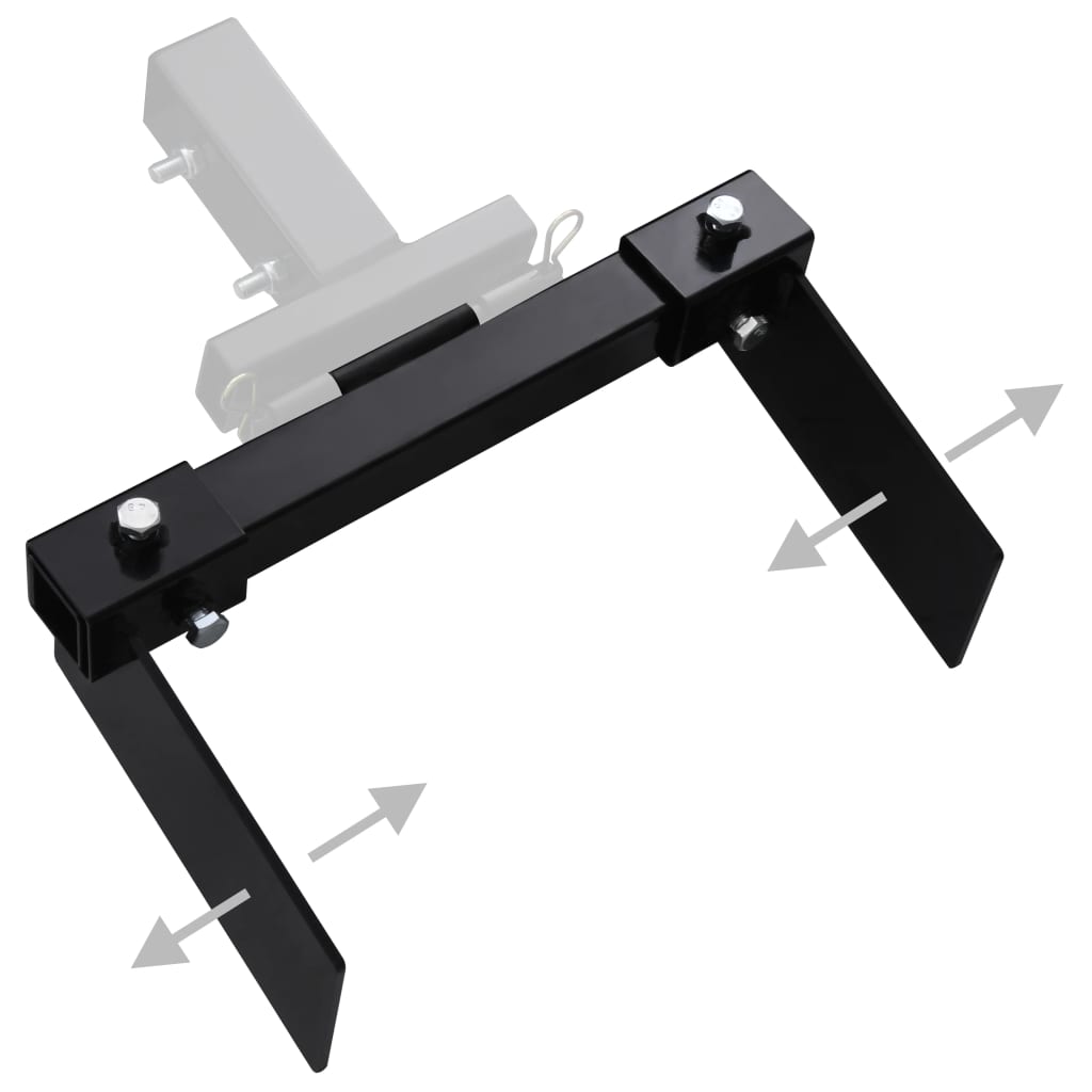 vidaXL Snow Plow Adapter for Lawn Mower Black