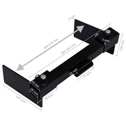 vidaXL Snow Plow Adapter for Lawn Mower Black
