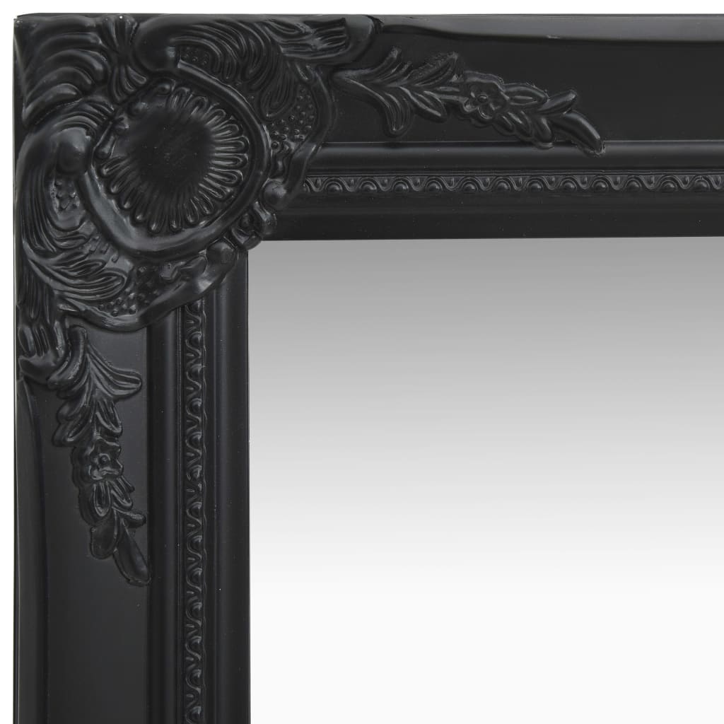 vidaXL Wall Mirror Baroque Style 40x40 cm Black