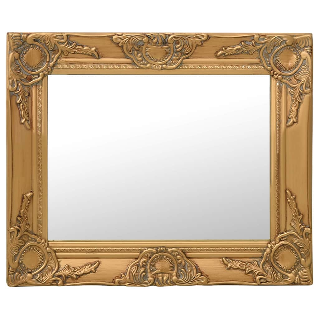 320309 vidaXL Wall Mirror Baroque Style 50x40 cm Gold