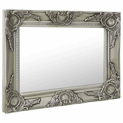 320310 vidaXL Wall Mirror Baroque Style 50x40 cm Silver