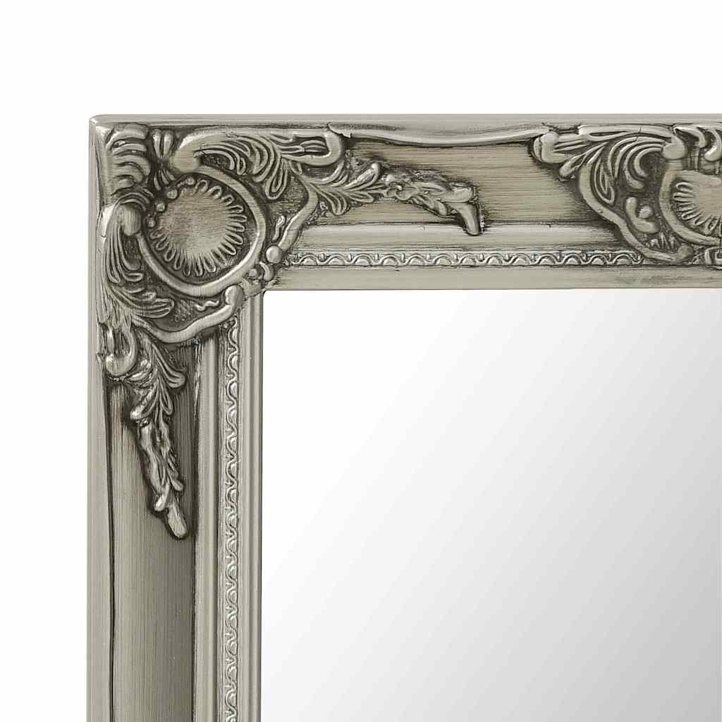 320310 vidaXL Wall Mirror Baroque Style 50x40 cm Silver