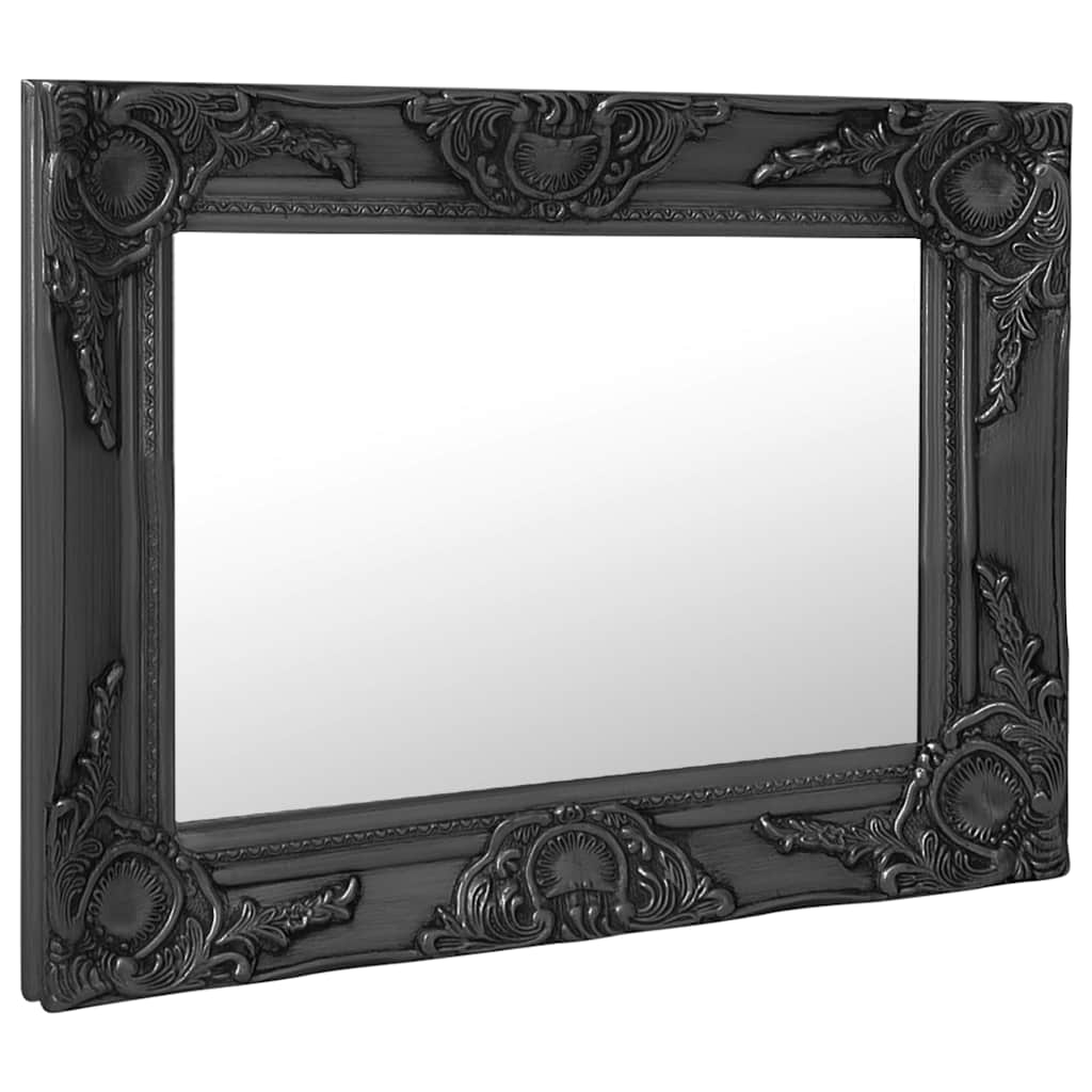 320311 vidaXL Wall Mirror Baroque Style 50x40 cm Black