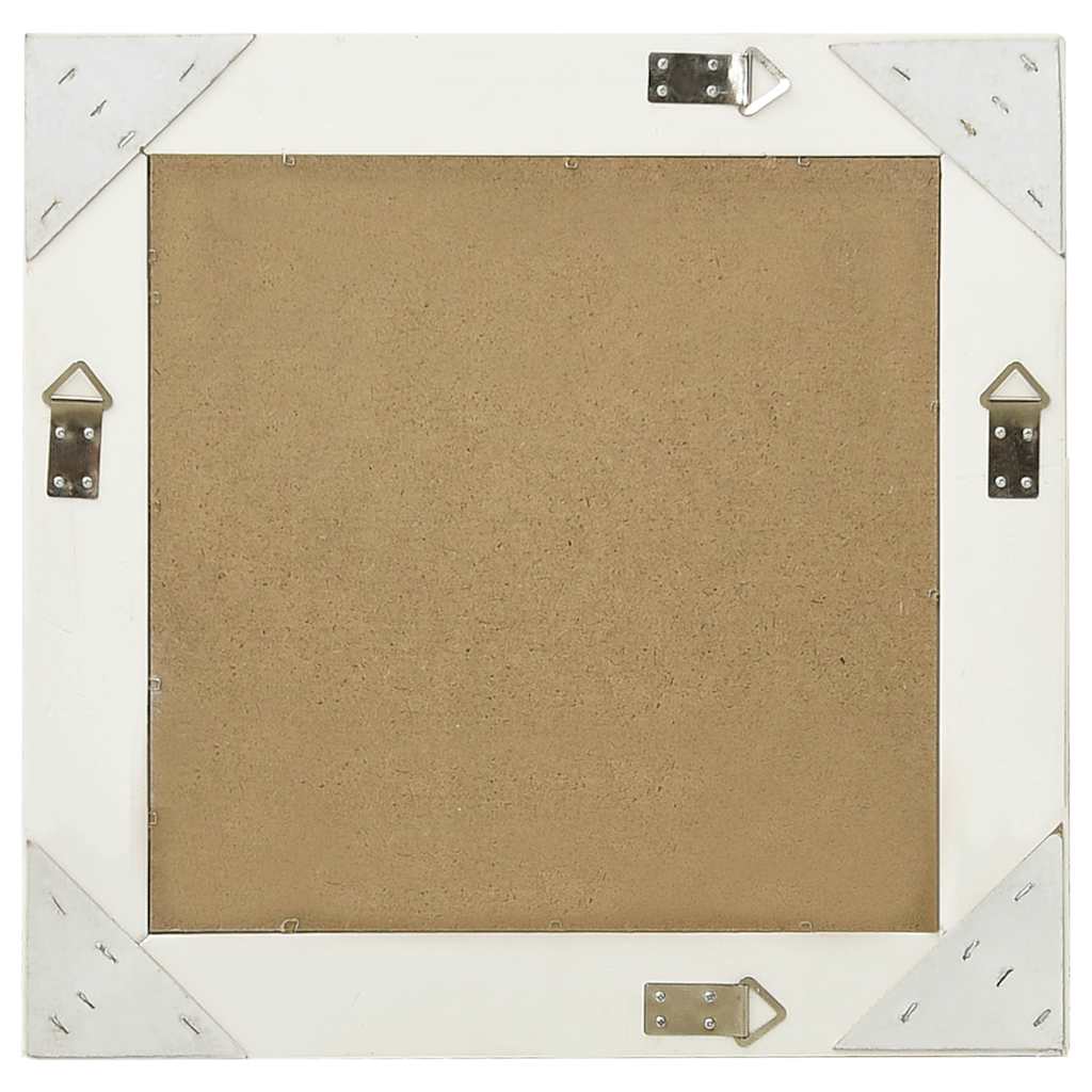 320312 vidaXL Wall Mirror Baroque Style 50x50 cm White