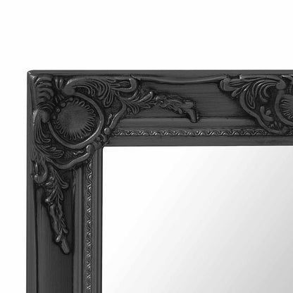 320315 vidaXL Wall Mirror Baroque Style 50x50 cm Black