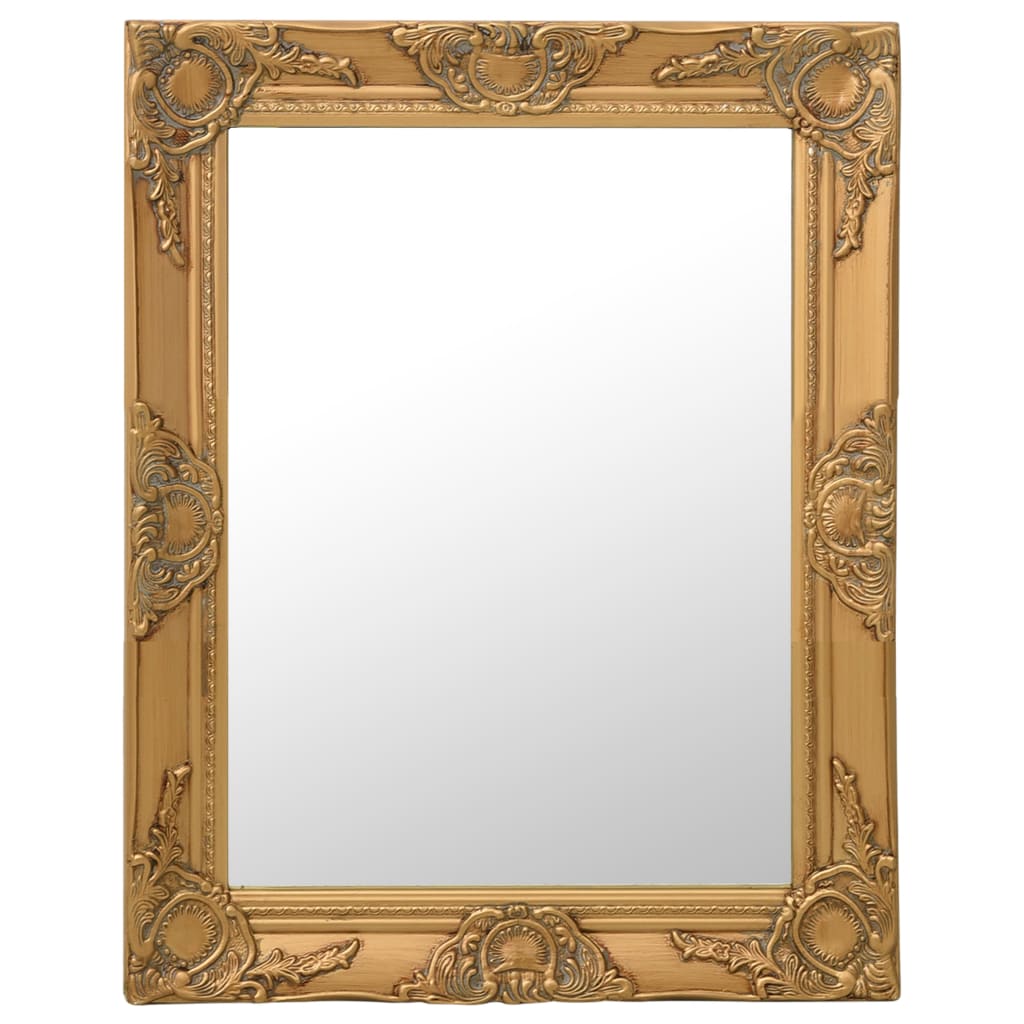 vidaXL Wall Mirror Baroque Style 50x60 cm Gold