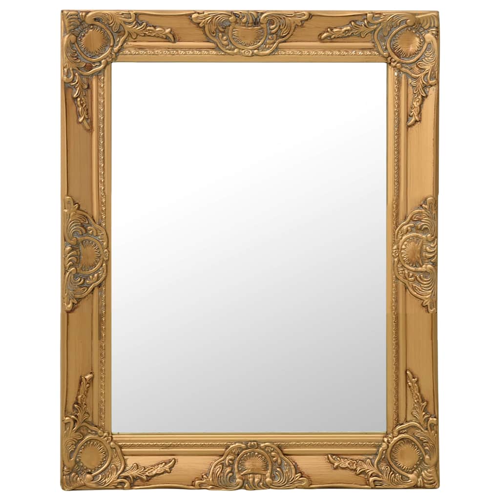 320317 vidaXL Wall Mirror Baroque Style 50x60 cm Gold