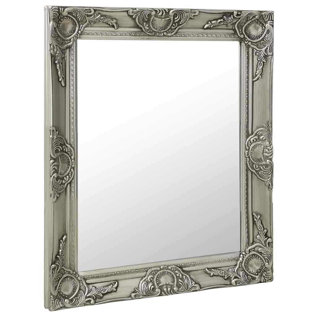320318 vidaXL Wall Mirror Baroque Style 50x60 cm Silver