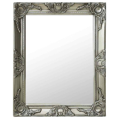 320318 vidaXL Wall Mirror Baroque Style 50x60 cm Silver