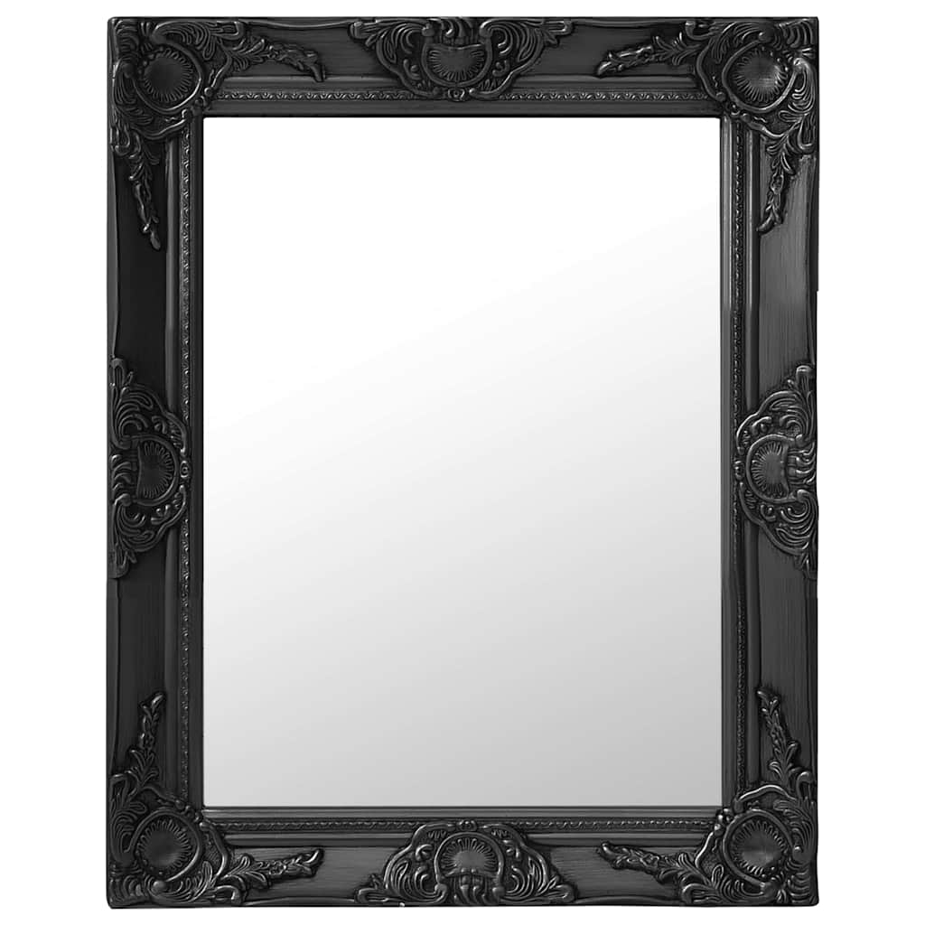 320319 vidaXL Wall Mirror Baroque Style 50x60 cm Black
