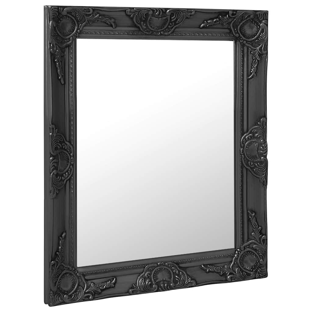 320319 vidaXL Wall Mirror Baroque Style 50x60 cm Black